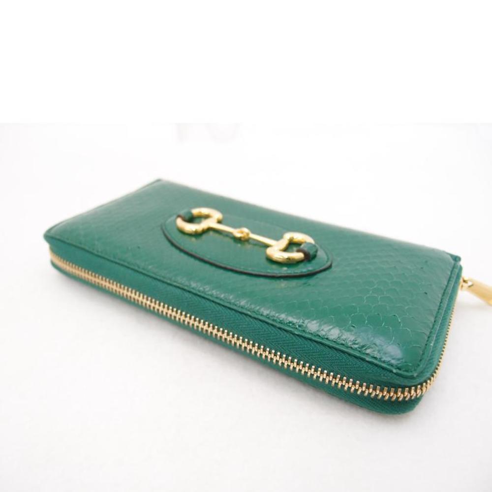 Gucci Python Horsebit Long Wallet Green - image 3